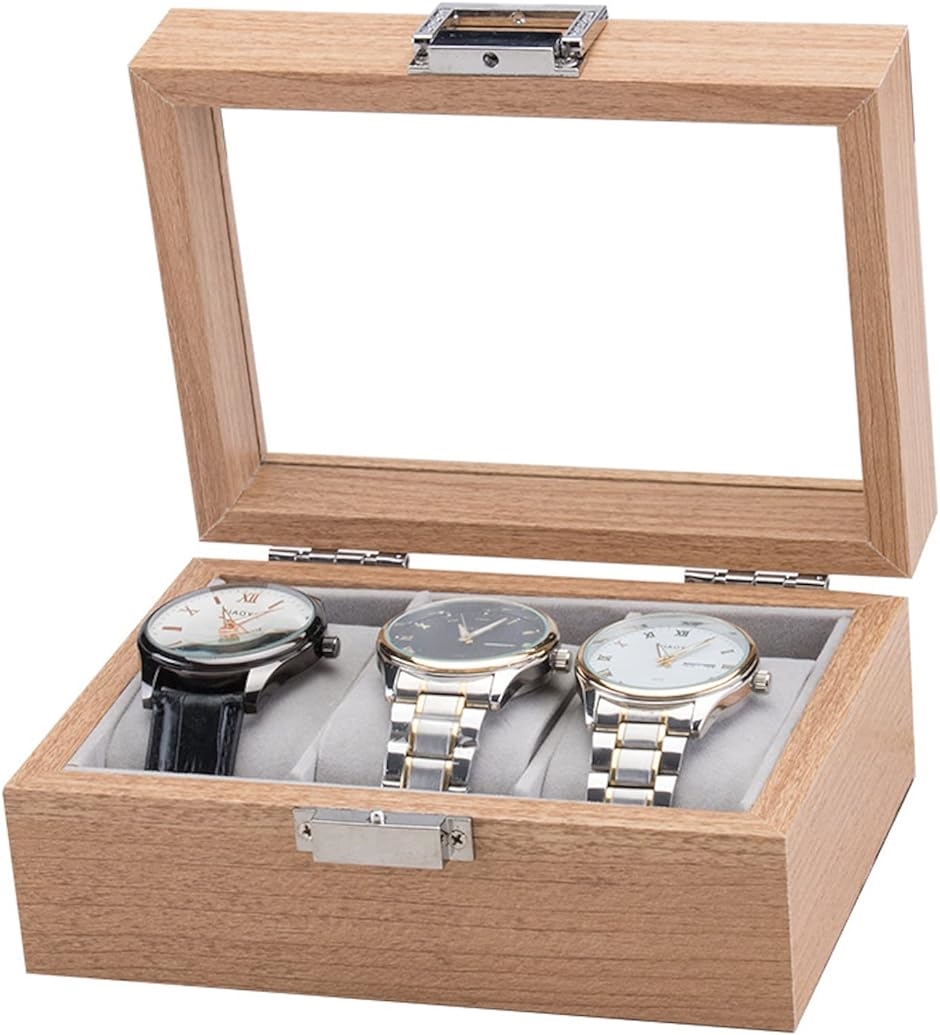 時計 ケース 木製 ウォッチ 収納( 3本用)