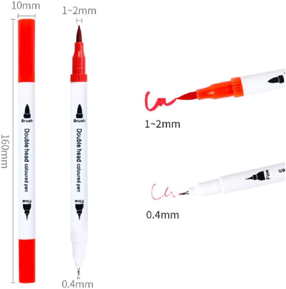 カラーペン 100色セット 水彩ペン 水性ペン 筆ペン イラストペン
