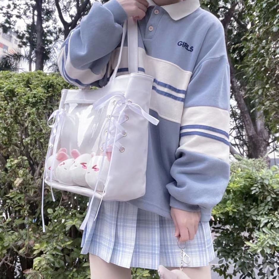 痛バッグ トート トートバッグ ホワイト 白 痛バック レース