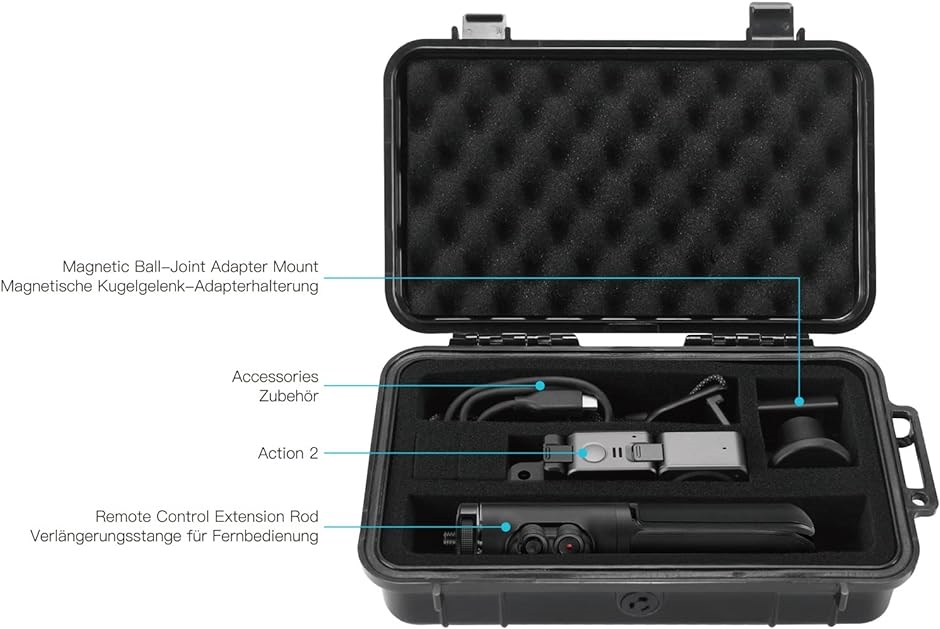 Dji Osmo Action 2ケース 2アクセサリー収納スペース 2収納バッグ