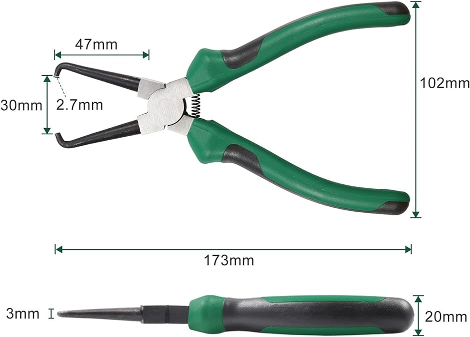 SPEEDWOX カプラープライヤー カップリングツール 燃料ホースプライヤー カプラー外し カプラー抜き( 緑,  173mm)｜horikku｜05