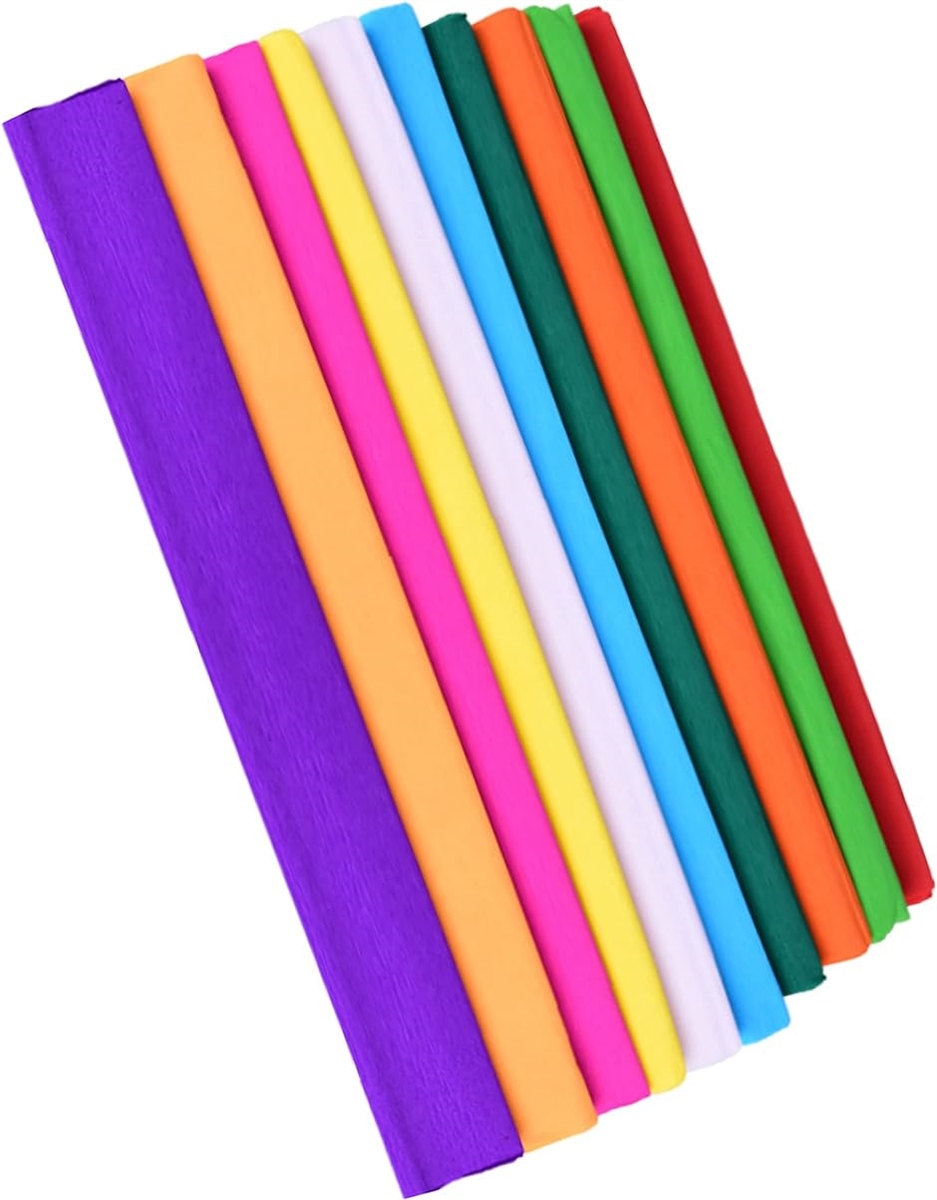 クレープ 紙 ペーパー フラワー 材料( 10色セット)