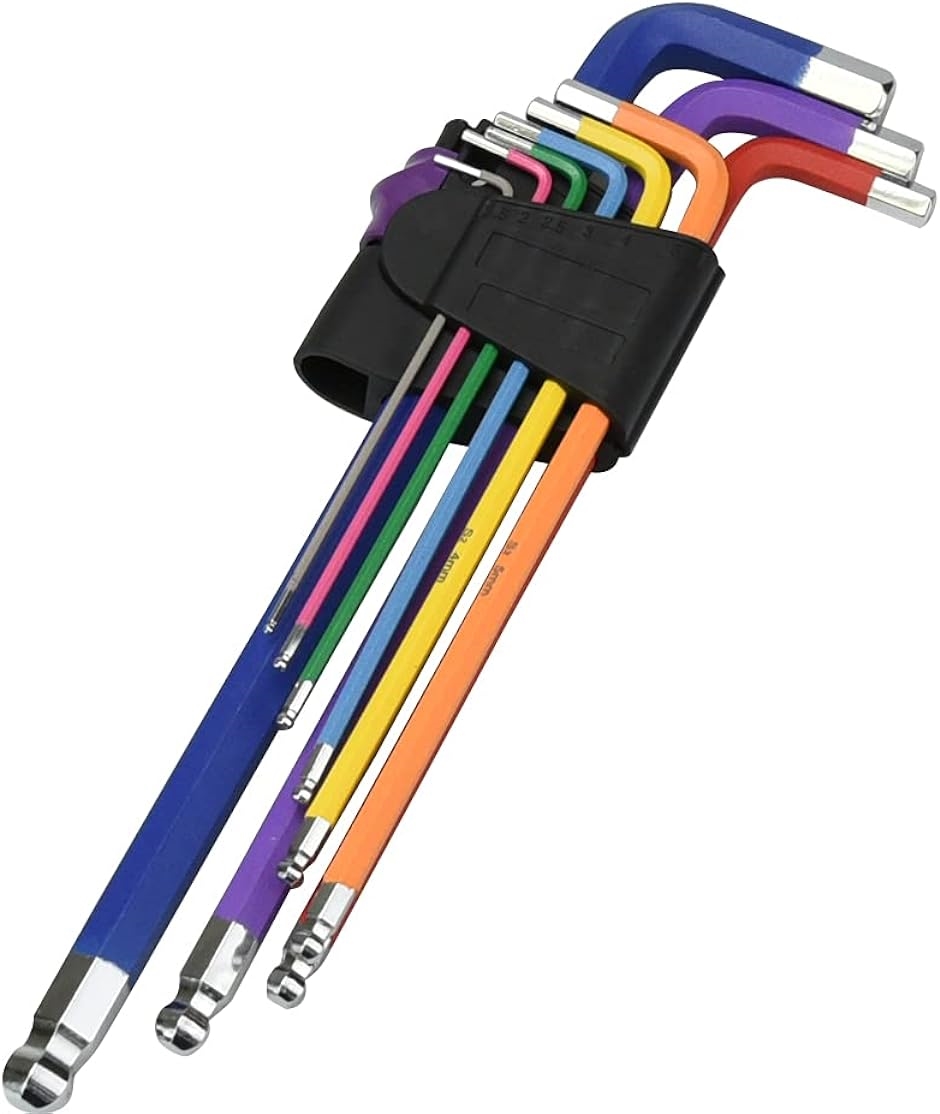 六角レンチセット 六角棒 L型レンチ ボールポイント 合金スチール DIY メンテナンス 修理 9本セット 六角レンチセット 六角棒 L型レンチ ボールポイント 合金スチール DIY メンテナンス 修理 9本セット