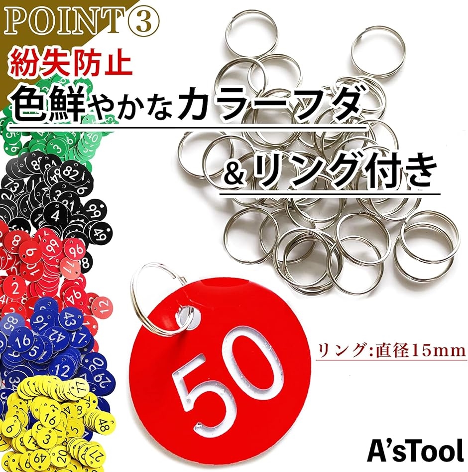 番号札 プラスチック 番号タグ ナンバー札 ロッカー クローク 預かり