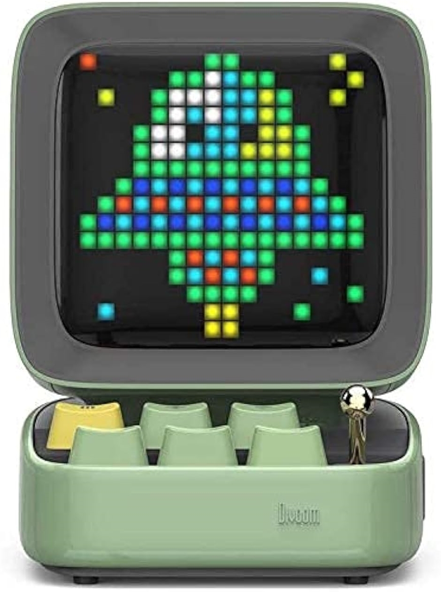 Ditoo-plus ポータブル Bluetoothスピーカー 3.55インチ LEDスクリーン ピクセルディスプレイ MDM( green)｜horikku｜06