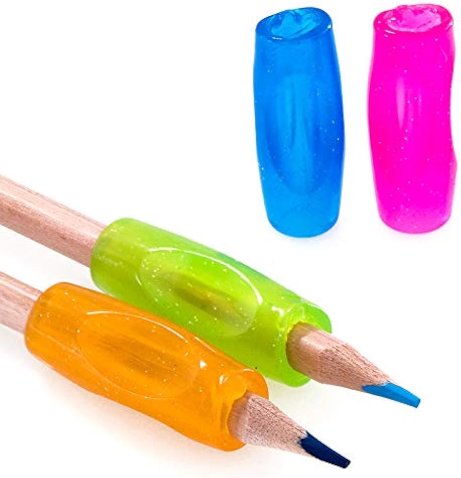 鉛筆 持ち方 グリップ 4個セット鉛筆グリップ 鉛筆持ち方 ペングリップ 正しい持ち方 ペンの持ち方 鉛筆セット 補助 大人用( 4色)｜horikku