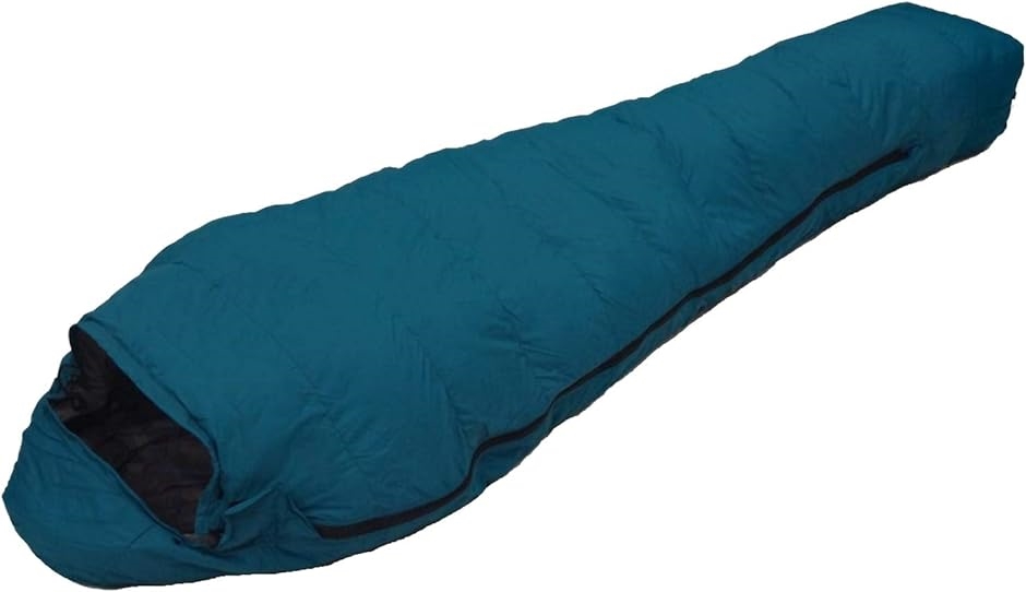 真冬対応型 ダウン 寝袋 シュラフ 耐寒-30度 マミー型 羽毛90%( グリーン)
