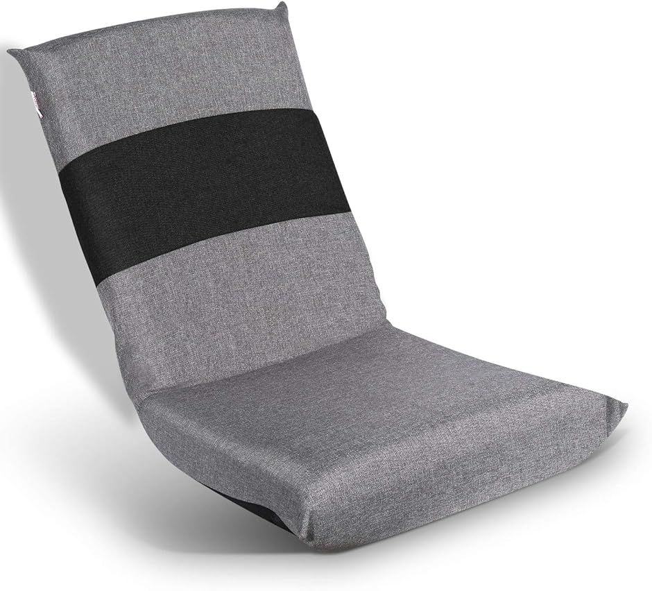 座椅子 テレワーク フロアチェア 低反発 6段階リクライニング コンパクト 疲れにくい 折り畳み 収納便利( ライトグレー)