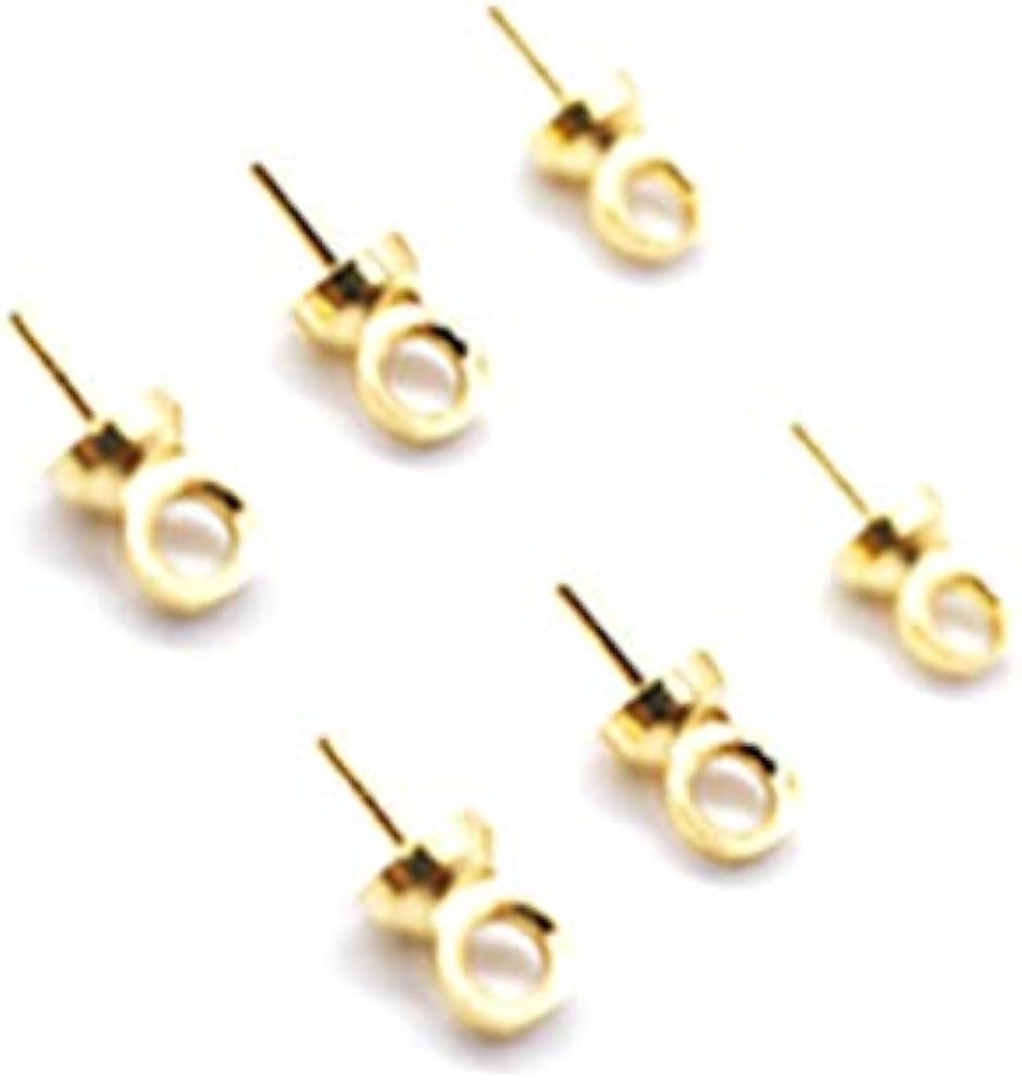 挿入ヒートン 3x6mm ゴールドx100個 uvレジン アクセサリー パーツ 金具 ハンドメイド 手芸( ゴールド,  3x6mm)