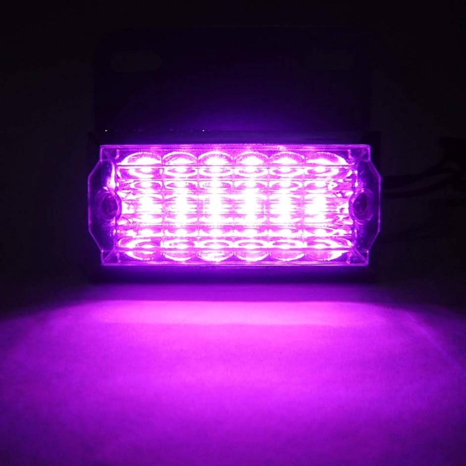 角サイドマーカー 24v ピンク 10個セット トラック用 サイド マーカー 角型 12 LED 24V クリアレンズ 汎用 10個