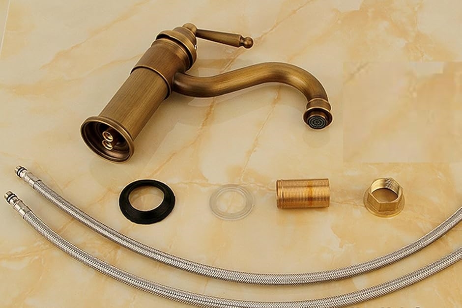 洗面用 アンティーク 蛇口 シングルレバー レトロ 立水栓 手洗いボウル用 洗面台 SK221(混合水栓)の画像