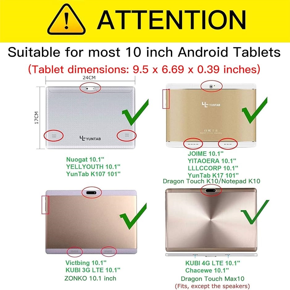 Dragon Touch K10 ケース/Max10 ケース/Note Pad 10.1 Victbing