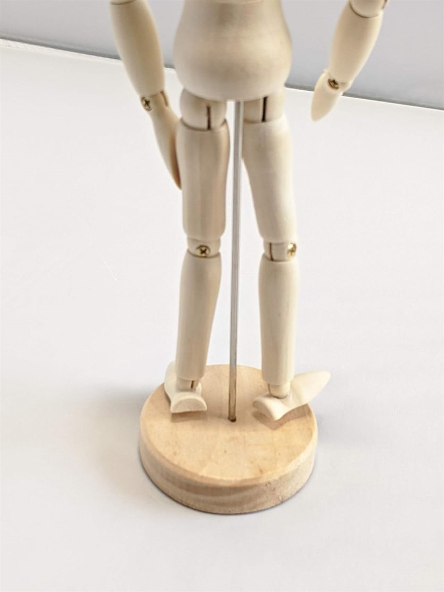 デッサン人形 木製 モデル ドール 美術 スケッチ 関節 可動 絵画 2体
