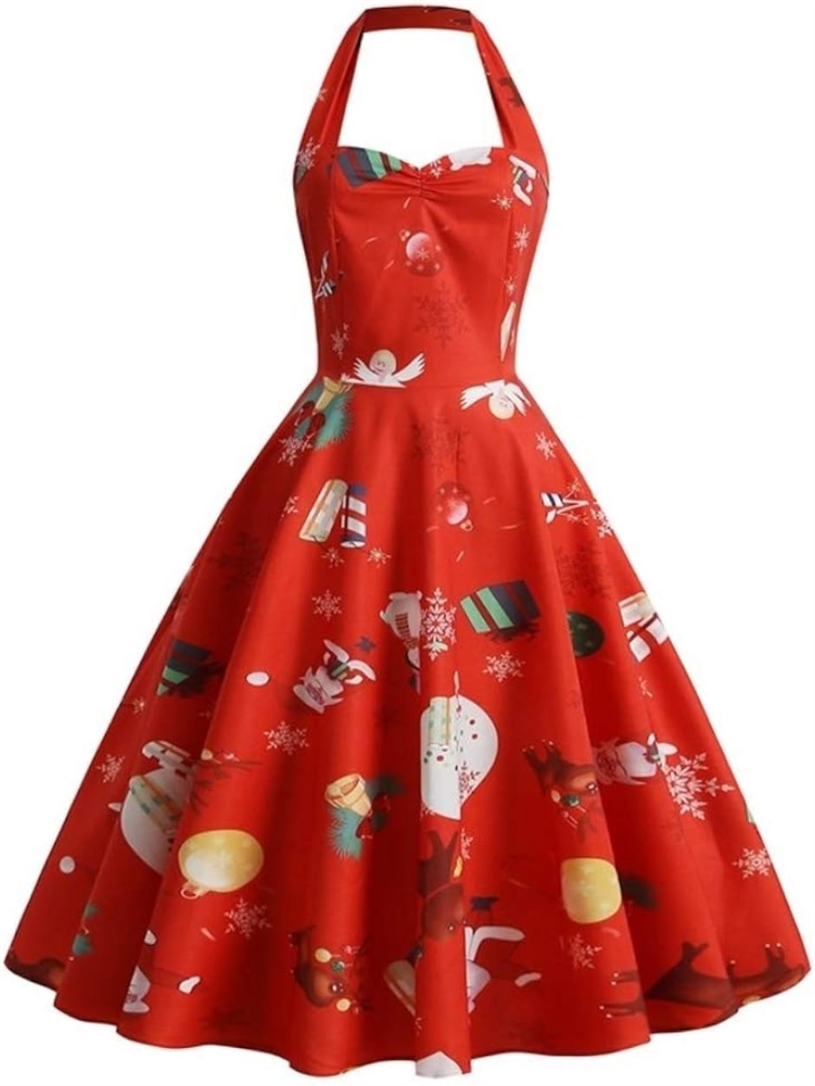 クリスマス コスプレ 衣装 ドレス ノースリーブ レディース サンタクロース e564( Cタイプ,  M)