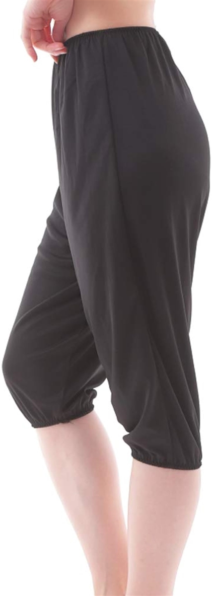 Yahoo! Yahoo!ショッピング(ヤフー ショッピング)ペチコート ペチパンツ ガウチョ 用 裾ゴム入り 70cm丈 トイレで便利 透け防止 冷え防止（ ブラック70cm丈,  L）