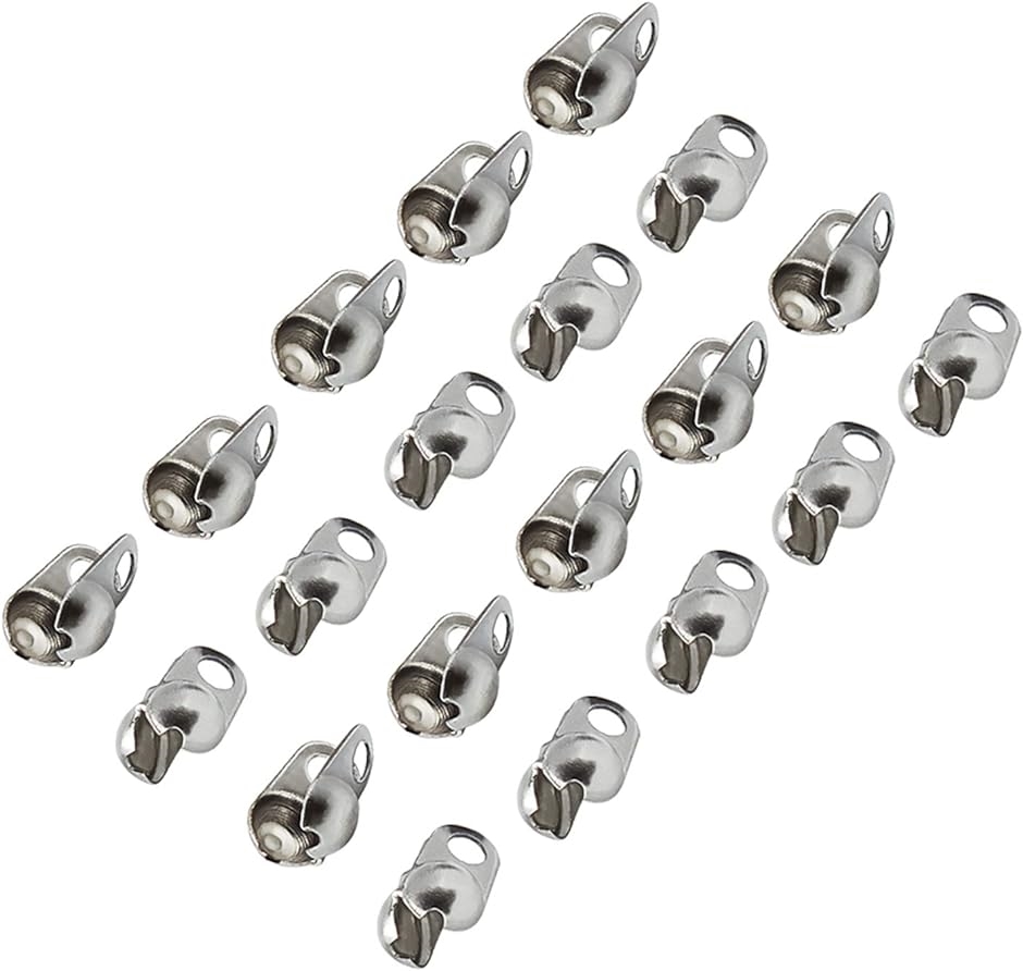 約100個 内径3mm カシメ玉 ステンレス ビーズ ボールチップ つぶし玉 カロット エンドパーツ MDM