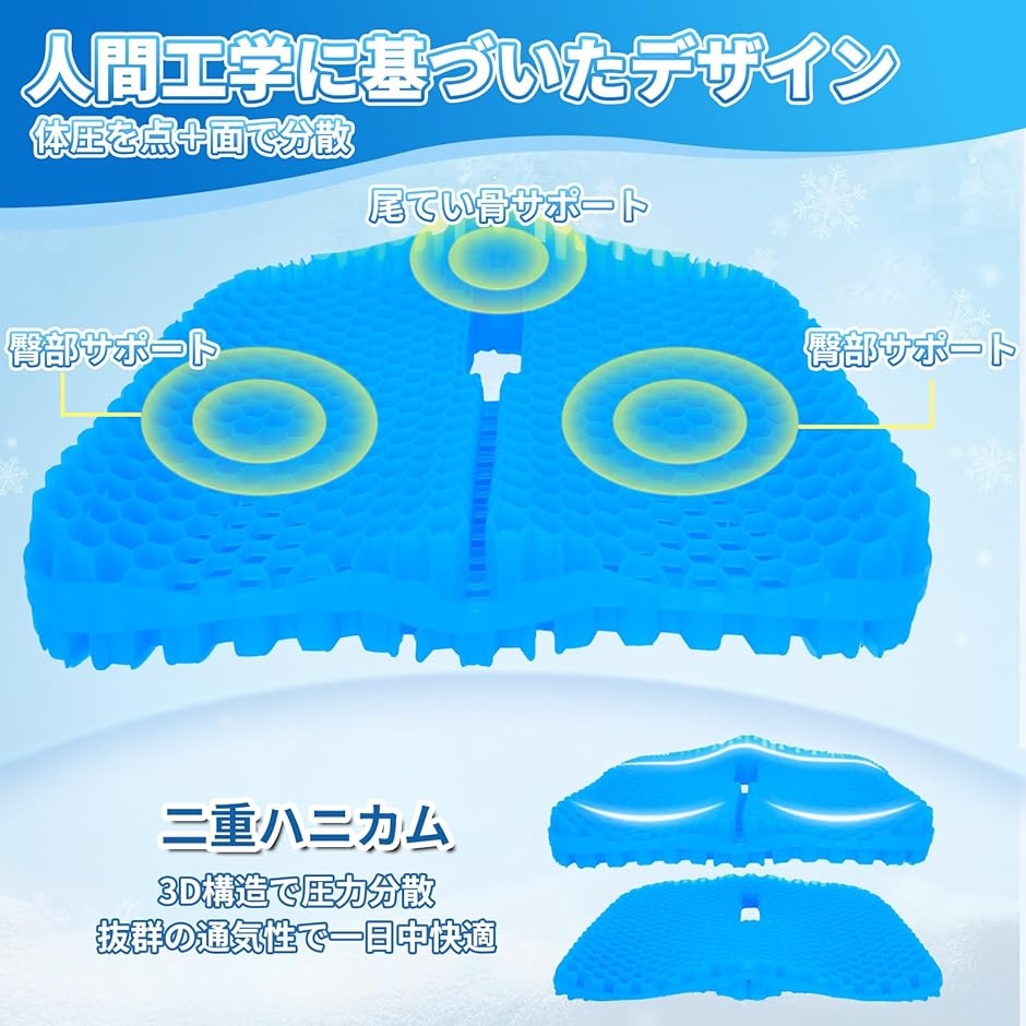 ゲルクッション ジェルクッション ハニカム構造 無重力クッション