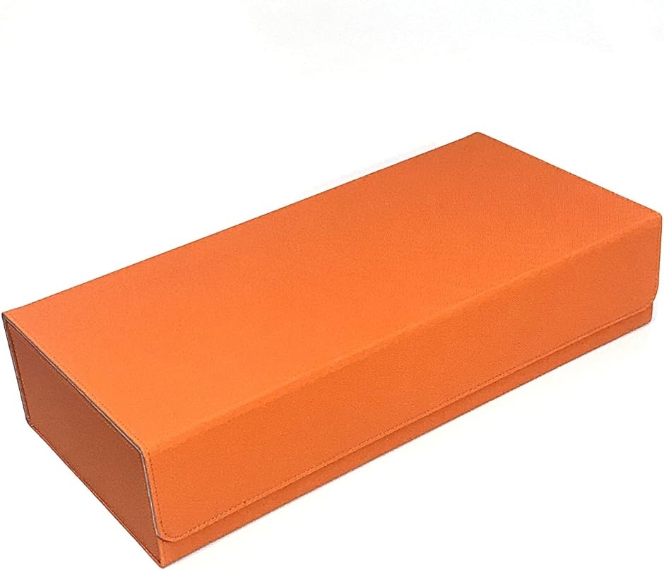 トレカ カードデッキケース トレーディング 約550枚収納 レザー カードケース ホルダー ストレージボックス( タイプD: オレンジ)