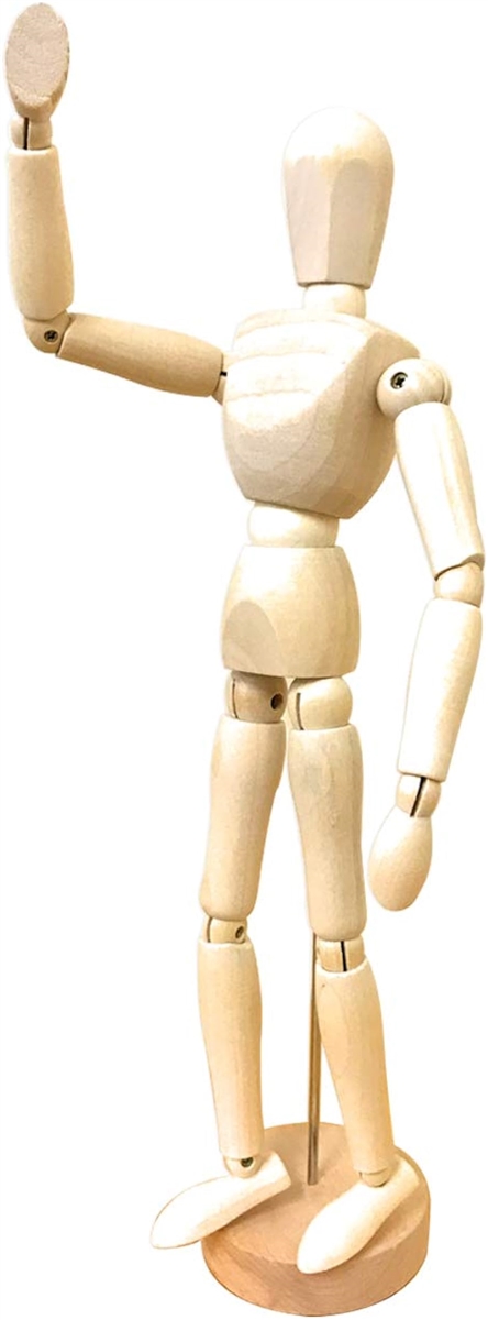 デッサン人形 木製 30cm モデル ドール 美術 スケッチ 関節 可動 絵画