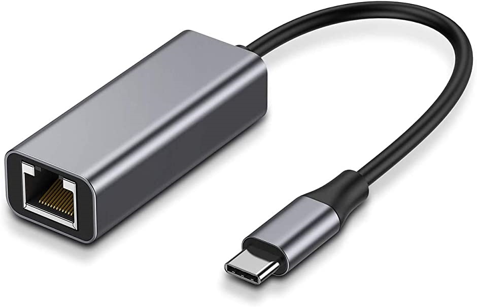 USB-C有線LANアダプター、LANアダプターUSB3.0 RJ45ギガビットケーブル10/100/1000Mbps( アルミグレー)