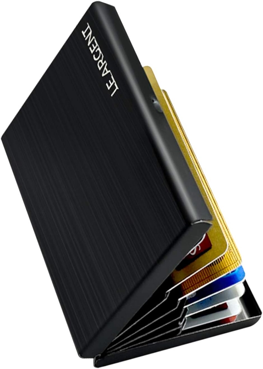 カードケース メンズ クレジットカードケース スキミング防止 極小財布 8枚スロット拡張版( マットブラック)