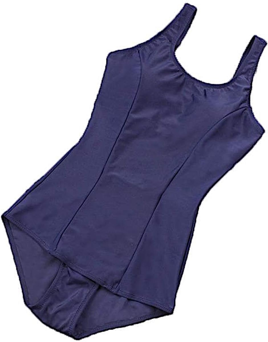 スクール水着 女子 ワンピース 旧タイプ 水抜き 前面スカート付き 大きいサイズ 紺 XXLサイズ( 紺色,  XXLサイズ)