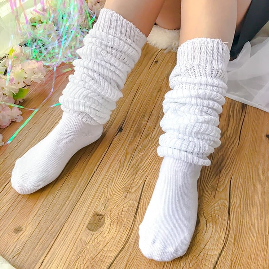 定番 ルーズ ソックス 白 スーパールーズ フリーサイズ( 120cm