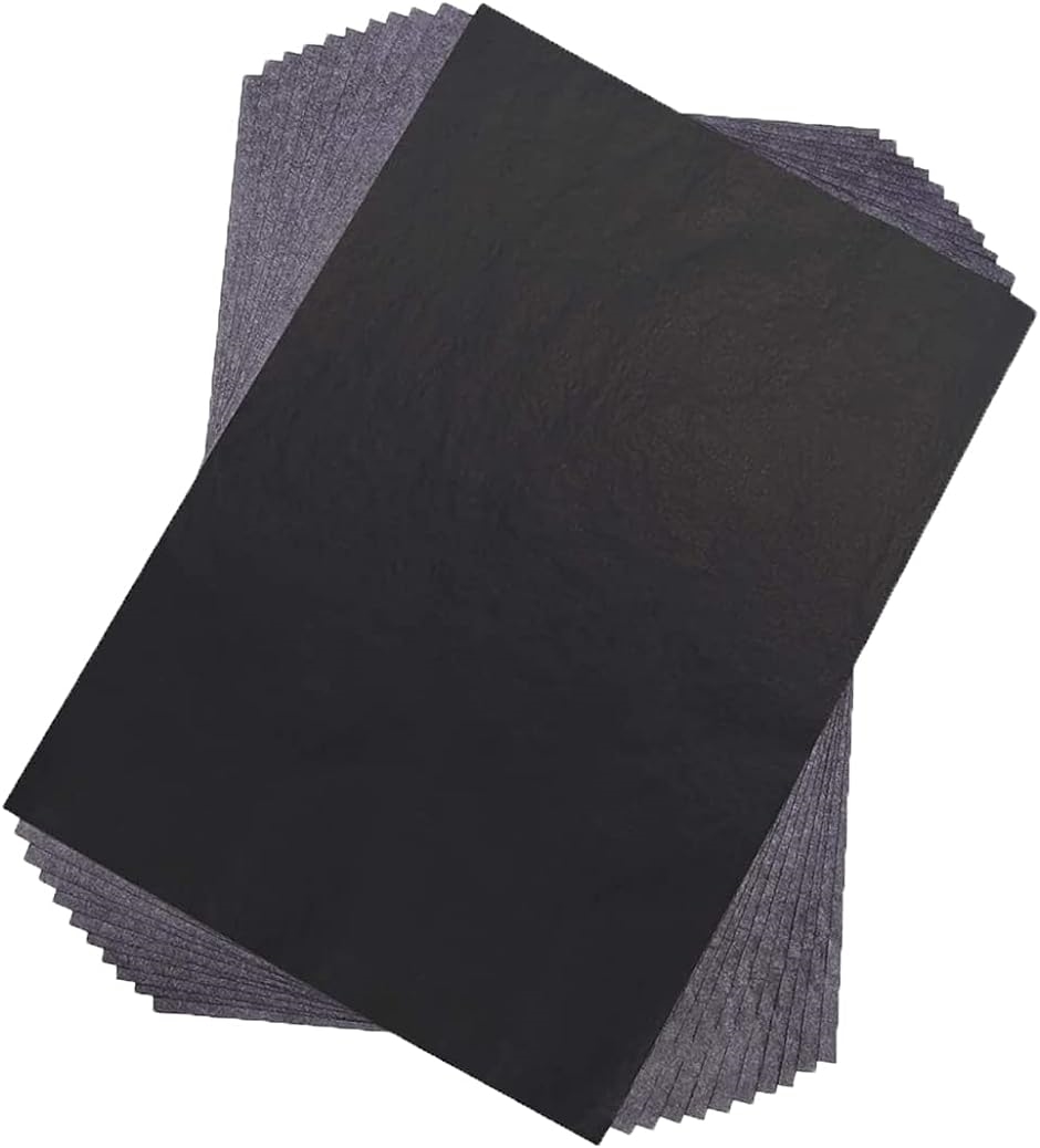 カーボン紙 黒 A4 片面 転写 複写 カーボンペーパー 100枚 セット( 黒,  A4)｜horikku