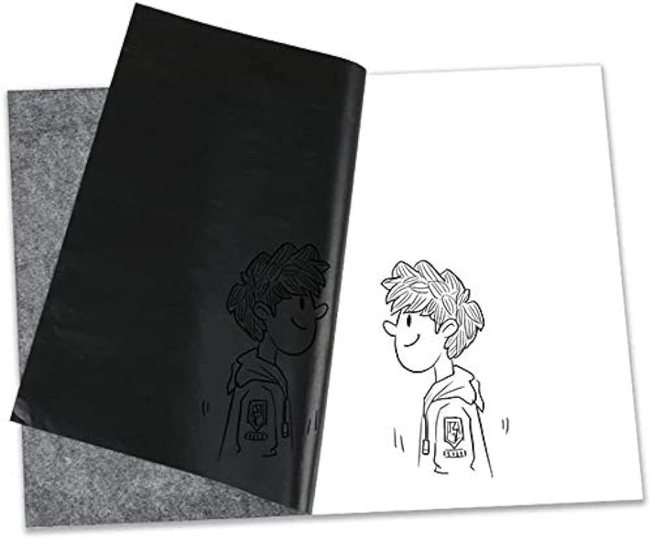 カーボン紙 黒 A4 片面 転写 複写 カーボンペーパー 100枚 セット( 黒,  A4)｜horikku｜04
