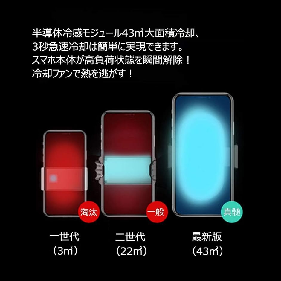 m102 スマホ用 冷却 ファン (黒色)の詳細画像3