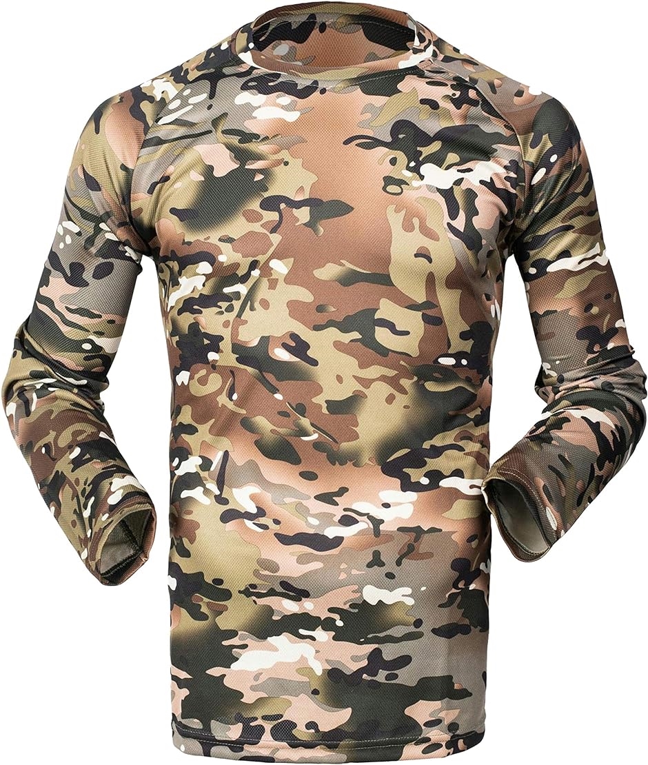 STALK最新カラー10種類 迷彩柄 長袖 Tシャツ ストレッチ
