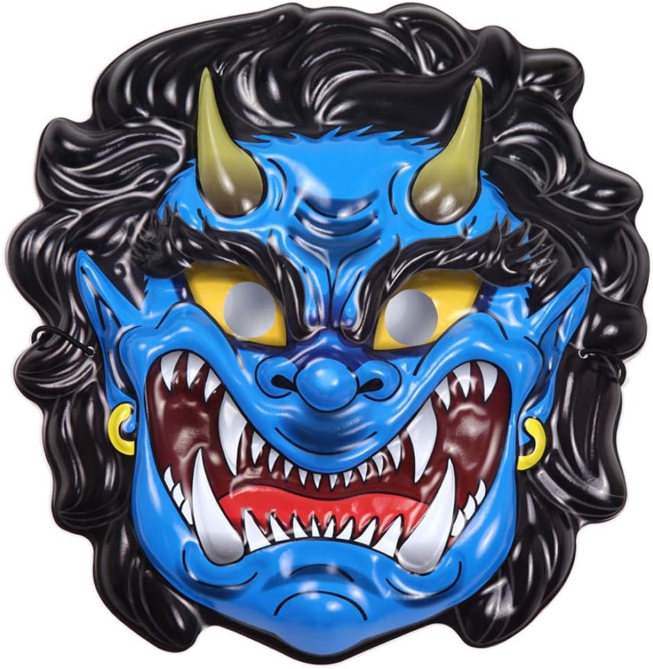 節分専用 超リアル 3D 鬼のお面 サイズ大きめ 大人用 赤鬼お面タイプ