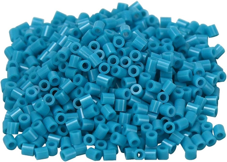 AINetJP アイロンビーズ 単色 ハンドメイド 立体作品 手作り おもちゃ 大容量( ターコイズブルー,  5mm 約8000個)