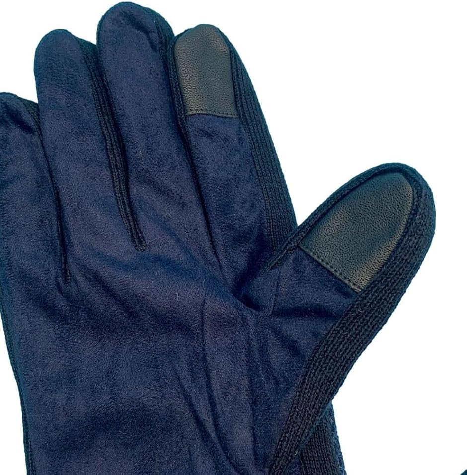 ハリスツイード Harris Tweed 手袋 メンズ スマホ対応 裏ボア(ネイビー
