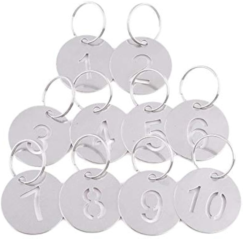 �h�A�ԍ��^�O �N���[�N ���� �Ɩ��Ǘ��p �ԍ��D �L�[���x���^�O �h�� �ύ����� �L�[�����O�t�� 30mm(30mm�C 1-10)