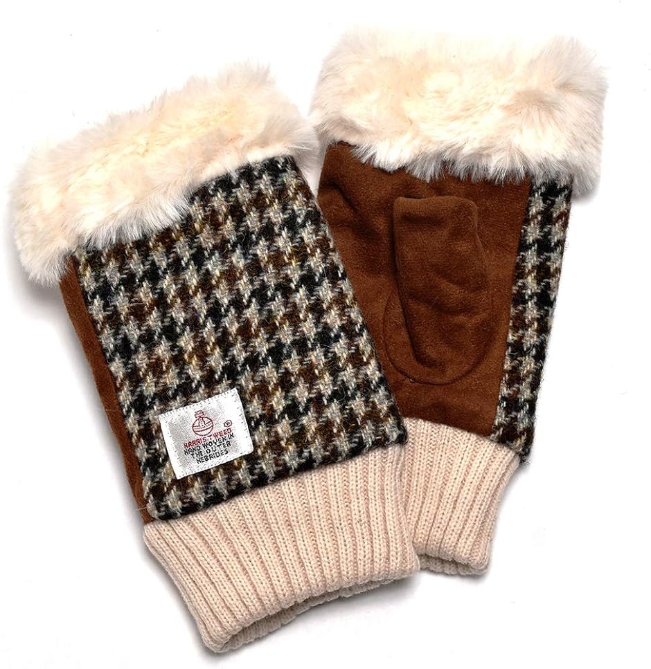 �n���X�c�C�[�h Harris Tweed ��� �t�B���K�[���X �O���[�u ���f�B�[�X �w�Ȃ� (�u���E���璹,  Free Size)
