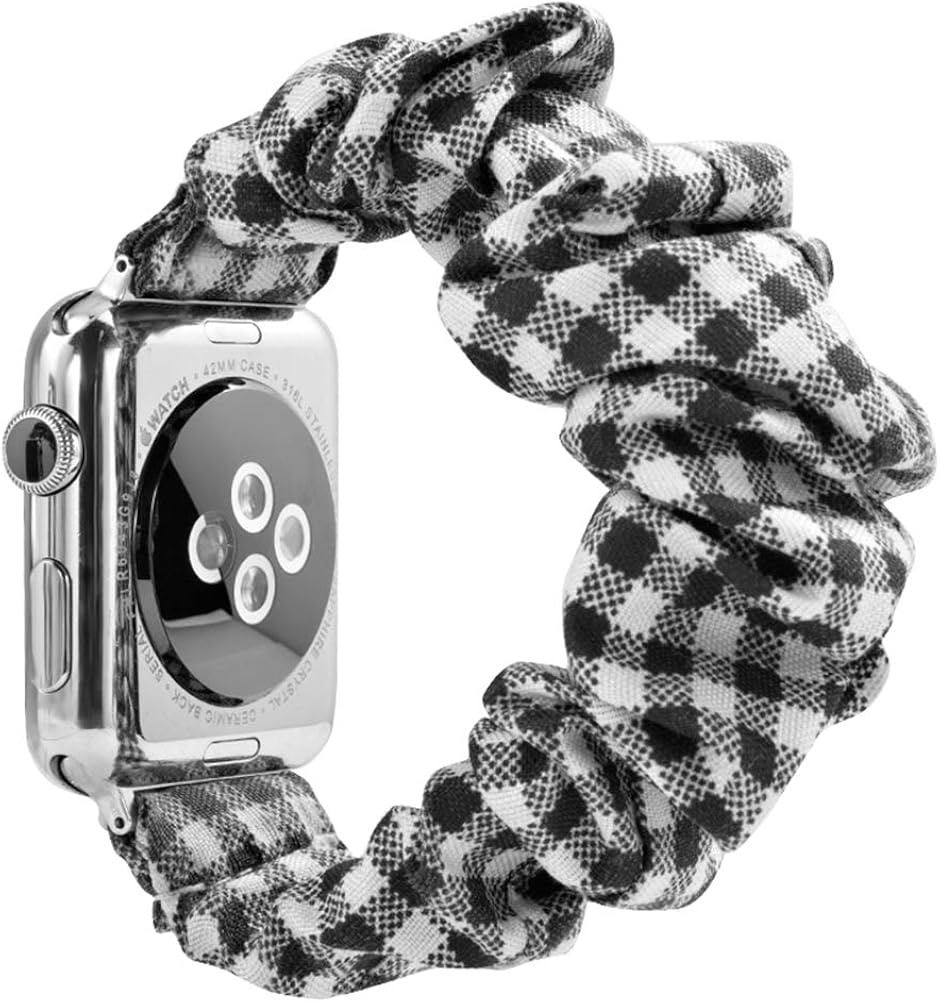 Yahoo! Yahoo!ショッピング(ヤフー ショッピング)Apple Watch対応アクセサリー Watchバンド 38MM / 44MM対応（ ブラック チェック柄,  42mm/44mm）