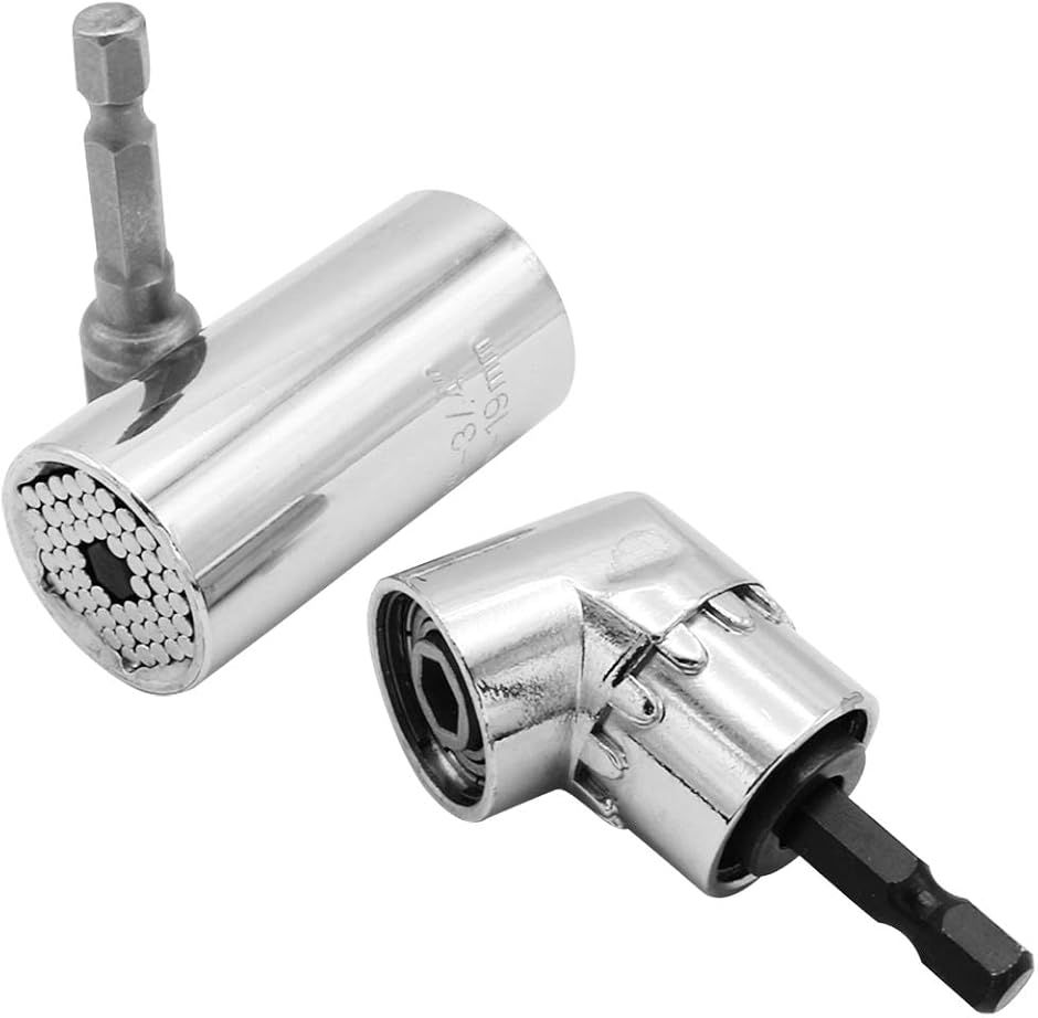 多機能 ユニバーサルソケット ＆ L型 ソケットレンチ 7mm-19mm 