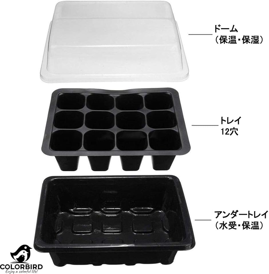 種まきポット 12穴 3セット 花 苗 ハーブ...の詳細画像1