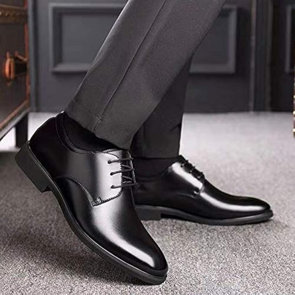 革靴 メンズ ビジネスシューズ 就活 通勤 紳士靴( ブラック,  25.0 cm)｜horikku｜05