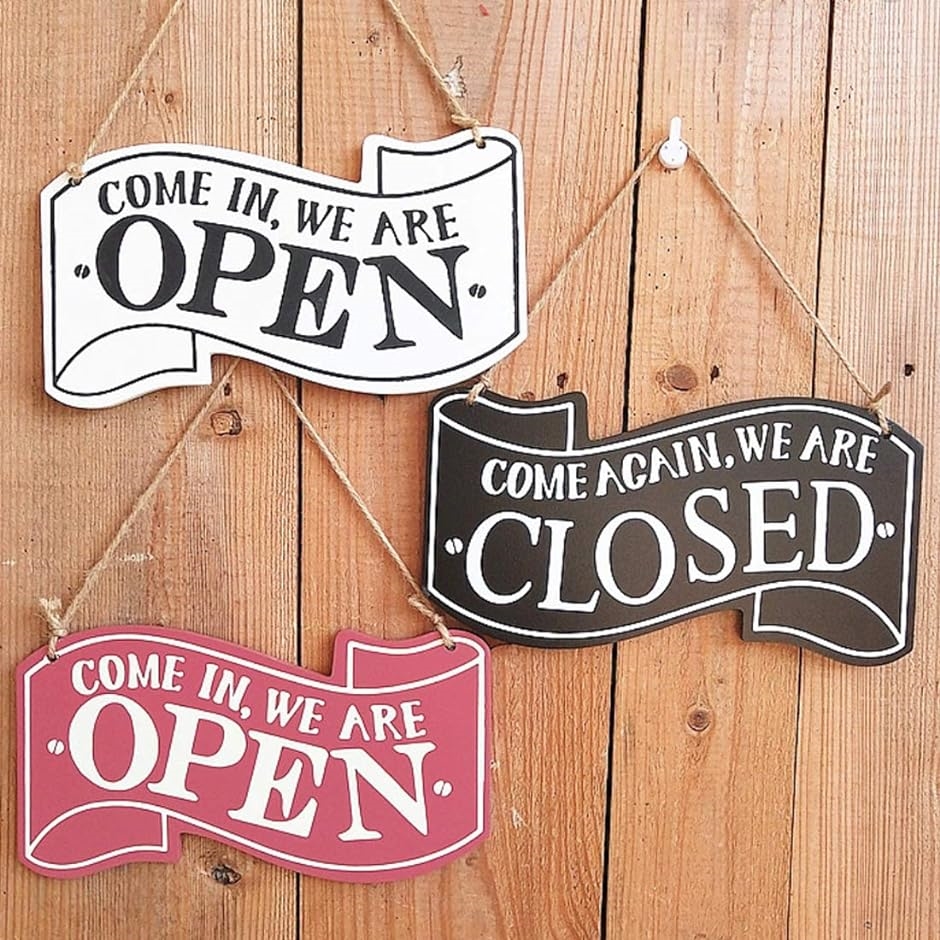 看板 オープン クローズ Open Close 木製 アメリカン ポップ