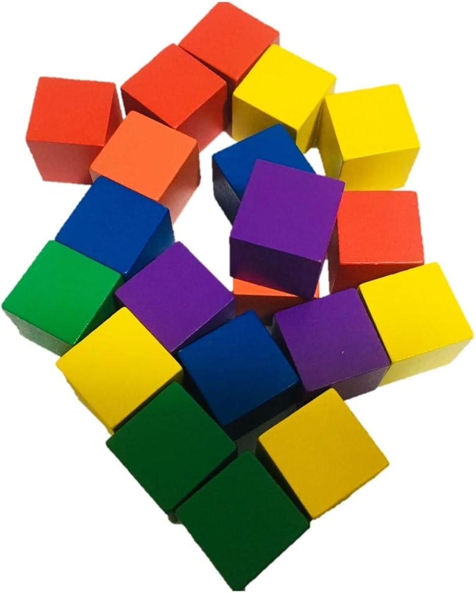 木製 ブロック 30個セット 知育 玩具 積み木 図形 算数 立方体