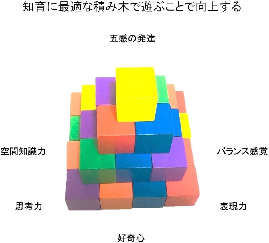 木製 ブロック 30個セット 知育 玩具 積み木 図形 算数 立方体
