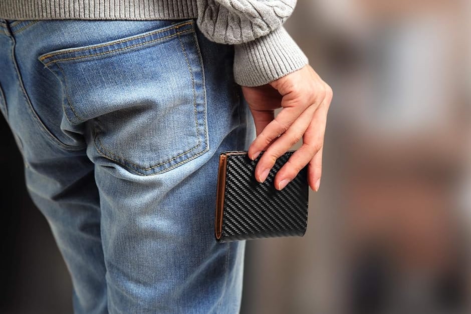 ミニマリスト 二つ折り 財布 ビジネスマンの本革財布 極小x機能