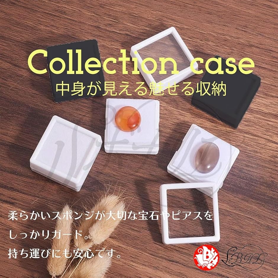 コレクションケース アクリルケース 透明ピアス ジュエリーケース 小物ケース ホワイト x( ホワイト， 4cm x 4cm， 20個)｜horikku｜03