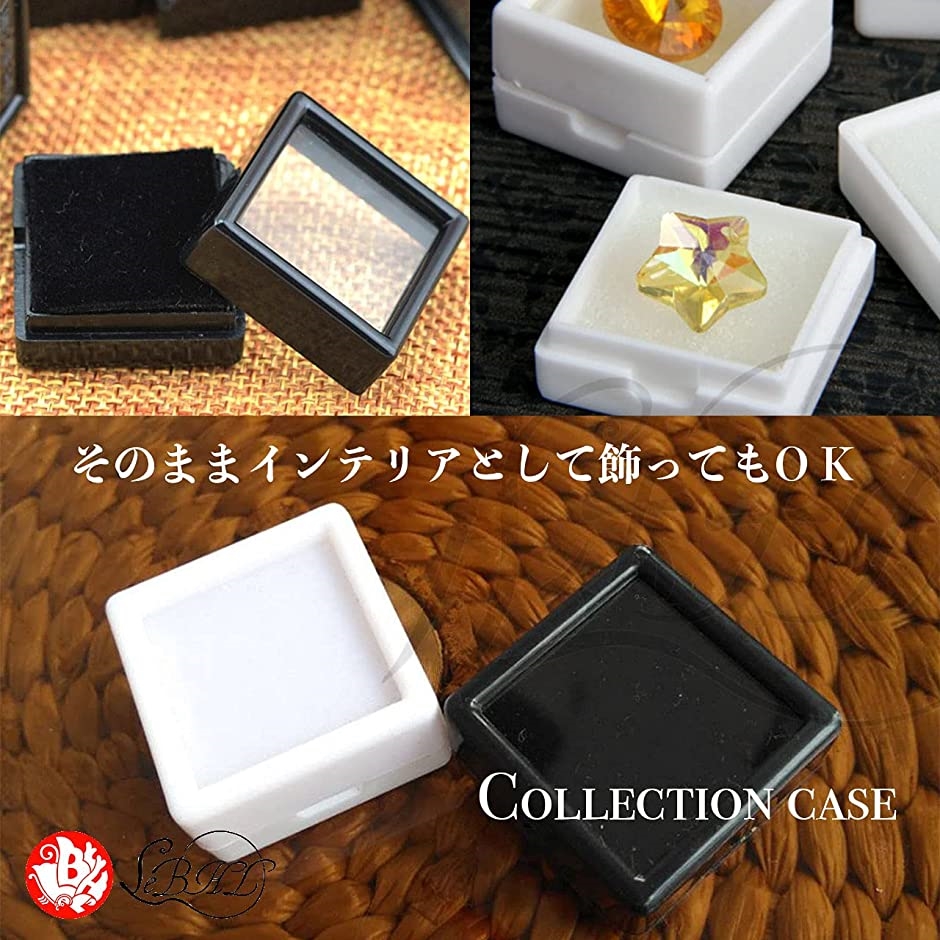 コレクションケース アクリルケース 透明ピアス ジュエリーケース 小物ケース ホワイト x( ホワイト， 4cm x 4cm， 20個)｜horikku｜04