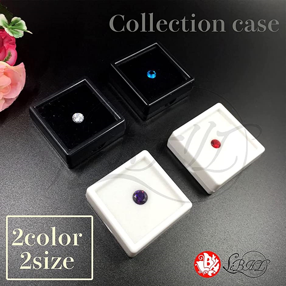 コレクションケース アクリルケース 透明ピアス ジュエリーケース 小物ケース ホワイト x( ホワイト， 4cm x 4cm， 20個)｜horikku｜06