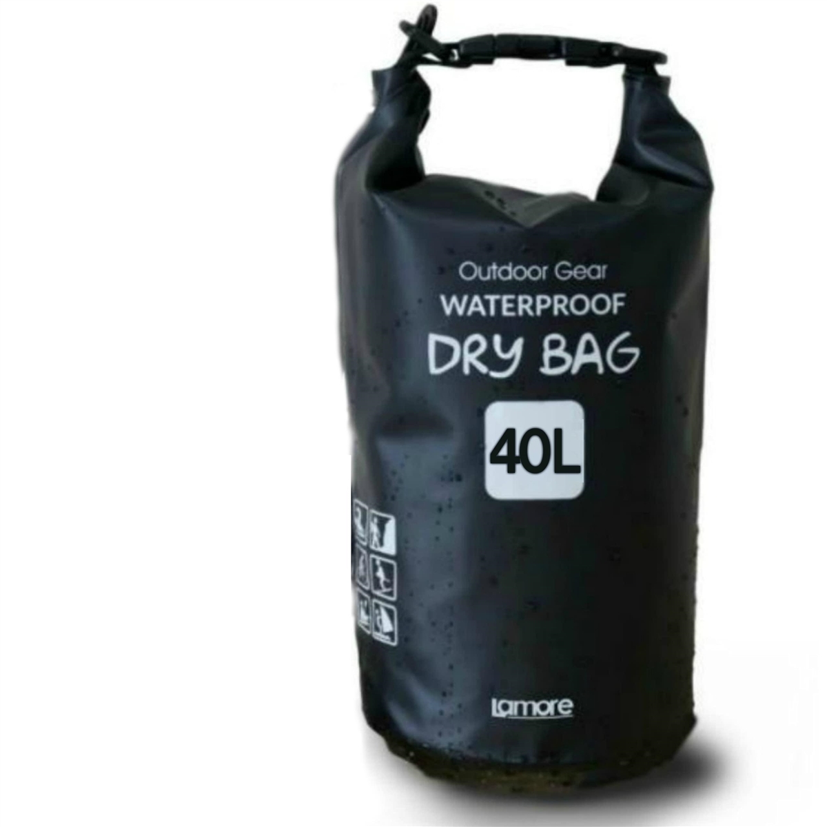 ドライバッグ 防水バッグ ドラム型 新素材 防塵 ブラック 40L ベルト有( 1) ブラック,  40L)