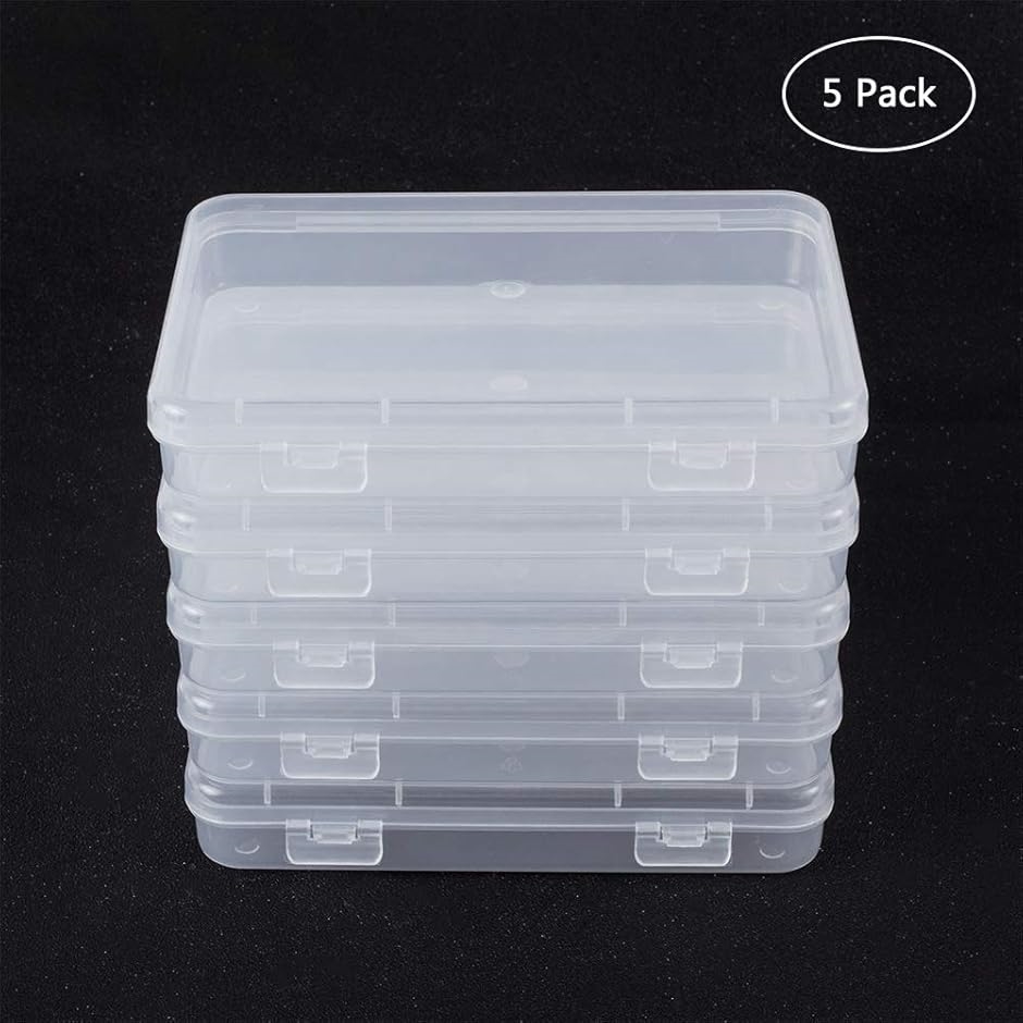 5個15.1x10.9x2.6cm長方形小物収納ケース プラスチックケース クリア
