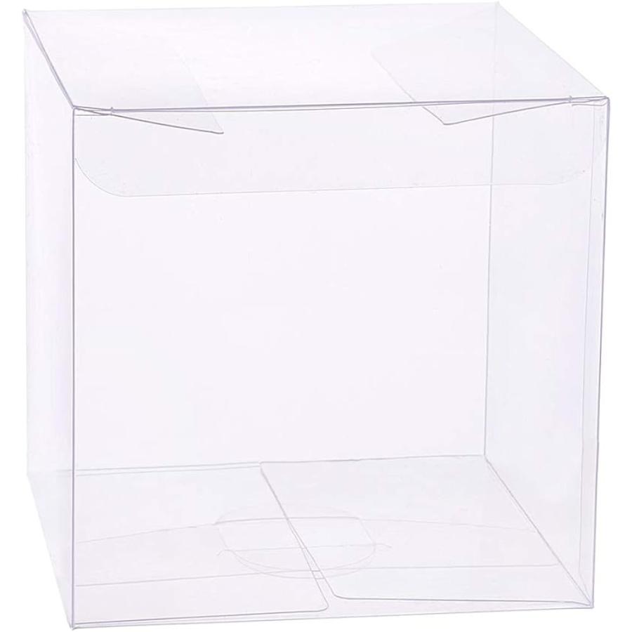 PVC透明プラスチックケース 折り畳みボックス( 透明,  10x10x10cm 20個)